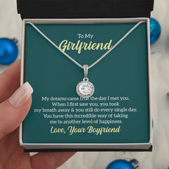 To My Girlfriend - My dreams came true Embrace the Light of Love: The Eternal Hope Necklace for Lovers