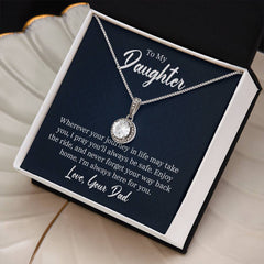 To My Daughter - Wherever your journey in life Embrace the Light of Love: The Eternal Hope Necklace for Lovers