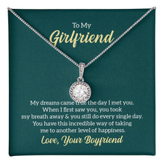 To My Girlfriend - My dreams came true Embrace the Light of Love: The Eternal Hope Necklace for Lovers