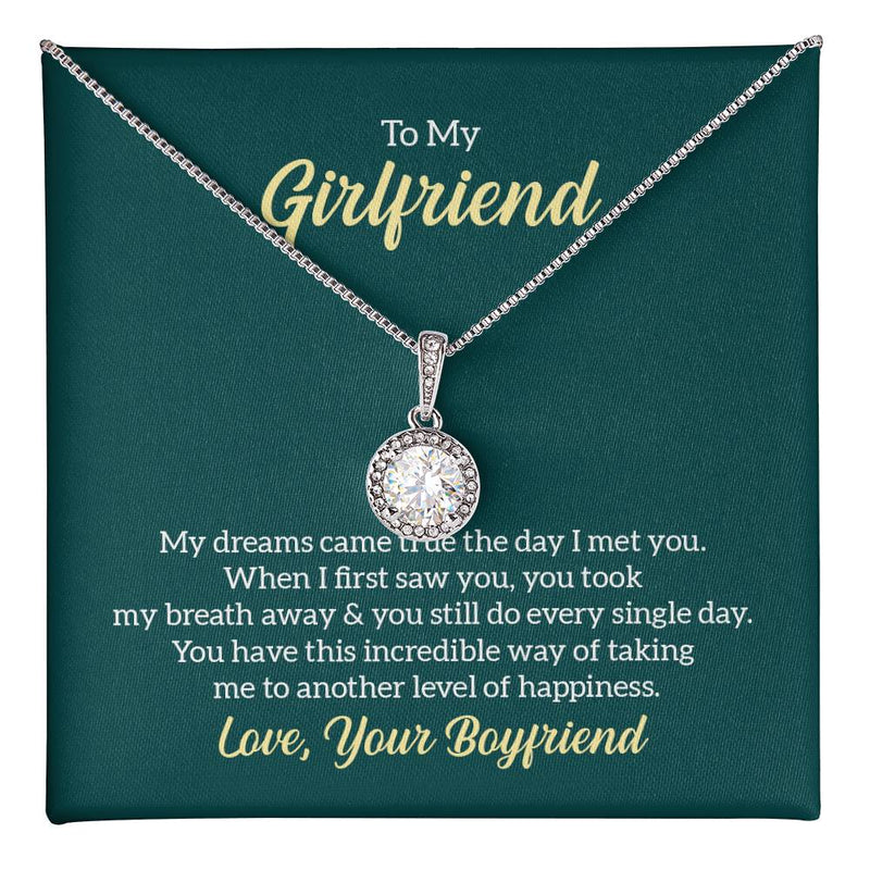 To My Girlfriend - My dreams came true Embrace the Light of Love: The Eternal Hope Necklace for Lovers