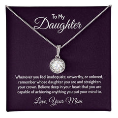 To My Daughter - Whenever you feel inadequate Embrace the Light of Love: The Eternal Hope Necklace for Lovers