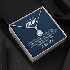 To My Mom - You may not have given me the gift of life Embrace the Light of Love: The Eternal Hope Necklace for Lovers