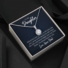 To My Daughter - Wherever your journey in life Embrace the Light of Love: The Eternal Hope Necklace for Lovers