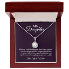 To My Daughter - Whenever you feel inadequate Embrace the Light of Love: The Eternal Hope Necklace for Lovers