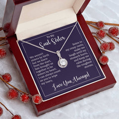 To My Soul Sister - We weren't sisters by birth Embrace the Light of Love: The Eternal Hope Necklace for Lovers