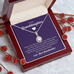 To My Granddaughter - Always shine like the brightest star Embrace the Light of Love: The Eternal Hope Necklace for Lovers