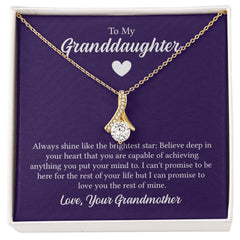 To My Granddaughter - Always shine like the brightest star Eternal Sparkle: The Alluring Beauty Necklace - A Symbol of Everlasting Love