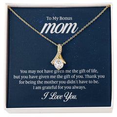 To My Mom - You may not have given me the gift of life Eternal Sparkle: The Alluring Beauty Necklace - A Symbol of Everlasting Love