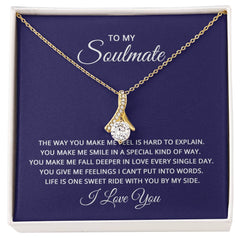 To My Soulmate - The way you make me feel is hard to explain Eternal Sparkle: The Alluring Beauty Necklace - A Symbol of Everlasting Love