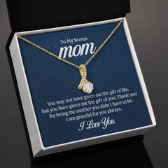 To My Mom - You may not have given me the gift of life Eternal Sparkle: The Alluring Beauty Necklace - A Symbol of Everlasting Love