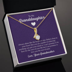 To My Granddaughter - Always shine like the brightest star Eternal Sparkle: The Alluring Beauty Necklace - A Symbol of Everlasting Love