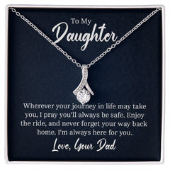 To My Daughter - Wherever your journey in life Eternal Sparkle: The Alluring Beauty Necklace - A Symbol of Everlasting Love