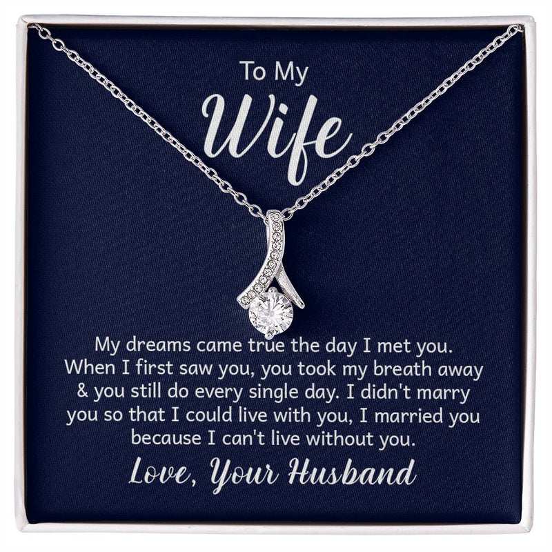 To My Wife - My dreams came true the day I met you Eternal Sparkle: The Alluring Beauty Necklace - A Symbol of Everlasting Love