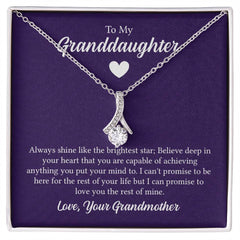 To My Granddaughter - Always shine like the brightest star Eternal Sparkle: The Alluring Beauty Necklace - A Symbol of Everlasting Love