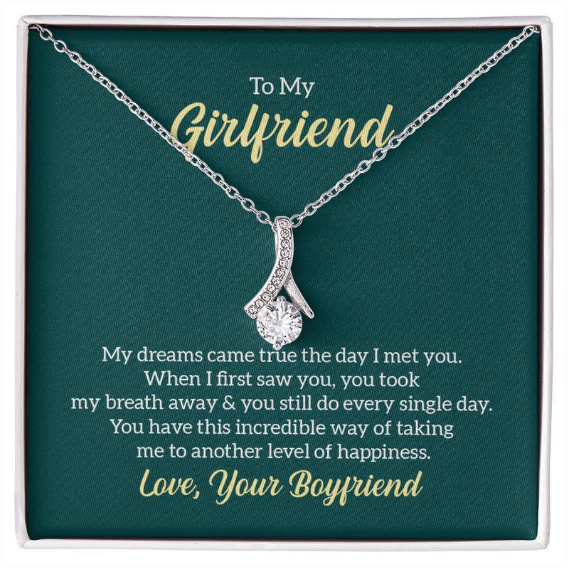 To My Girlfriend - My dreams came true Eternal Sparkle: The Alluring Beauty Necklace - A Symbol of Everlasting Love