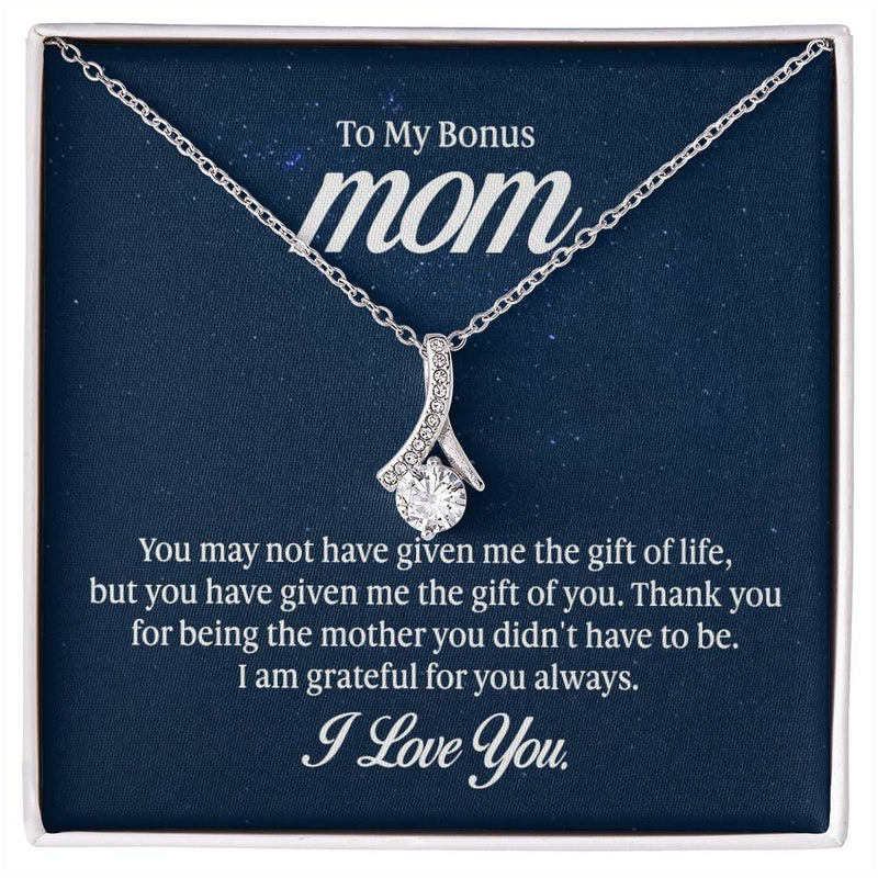 To My Mom - You may not have given me the gift of life Eternal Sparkle: The Alluring Beauty Necklace - A Symbol of Everlasting Love