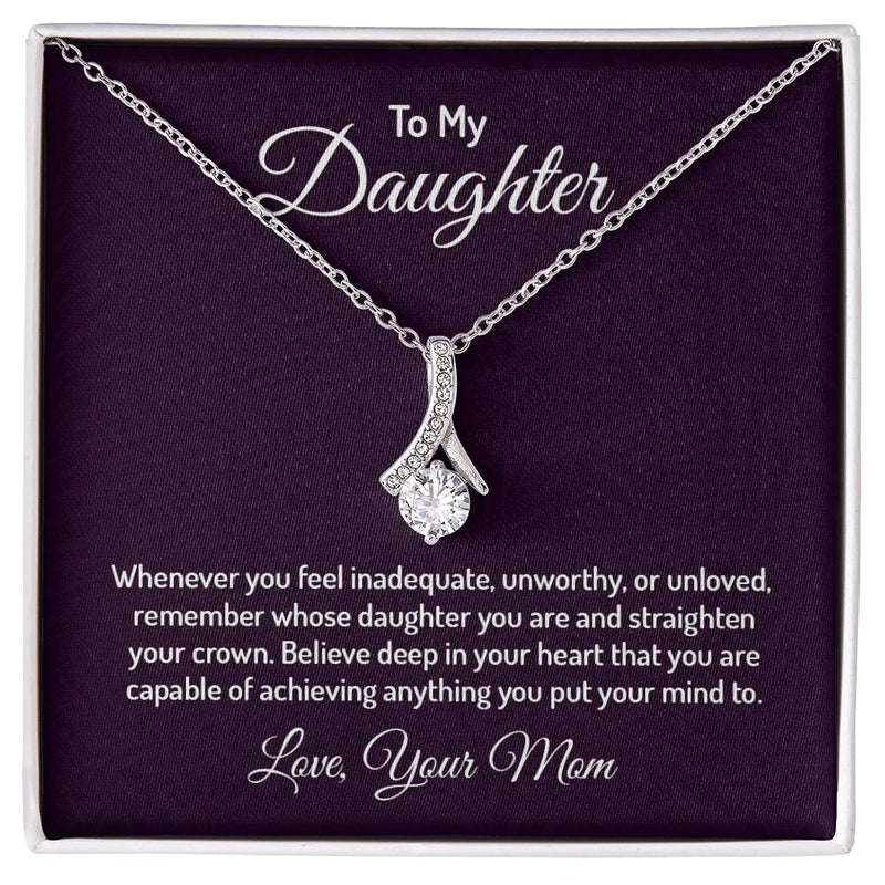 To My Daughter - Whenever you feel inadequate Eternal Sparkle: The Alluring Beauty Necklace - A Symbol of Everlasting Love