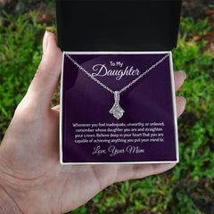 To My Daughter - Whenever you feel inadequate Eternal Sparkle: The Alluring Beauty Necklace - A Symbol of Everlasting Love