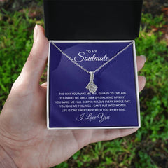 To My Soulmate - The way you make me feel is hard to explain Eternal Sparkle: The Alluring Beauty Necklace - A Symbol of Everlasting Love