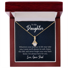 To My Daughter - Wherever your journey in life Eternal Sparkle: The Alluring Beauty Necklace - A Symbol of Everlasting Love