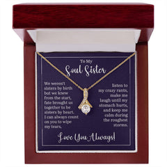 To My Soul Sister - We weren't sisters by birth Eternal Sparkle: The Alluring Beauty Necklace - A Symbol of Everlasting Love