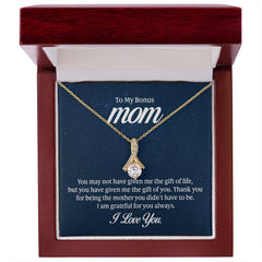 To My Mom - You may not have given me the gift of life Eternal Sparkle: The Alluring Beauty Necklace - A Symbol of Everlasting Love