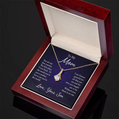 To My Mom - You are my first country Eternal Sparkle: The Alluring Beauty Necklace - A Symbol of Everlasting Love