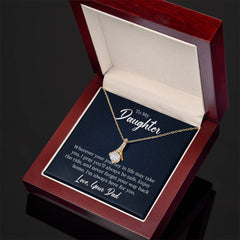 To My Daughter - Wherever your journey in life Eternal Sparkle: The Alluring Beauty Necklace - A Symbol of Everlasting Love