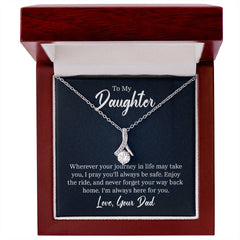 To My Daughter - Wherever your journey in life Eternal Sparkle: The Alluring Beauty Necklace - A Symbol of Everlasting Love