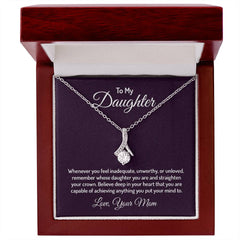 To My Daughter - Whenever you feel inadequate Eternal Sparkle: The Alluring Beauty Necklace - A Symbol of Everlasting Love